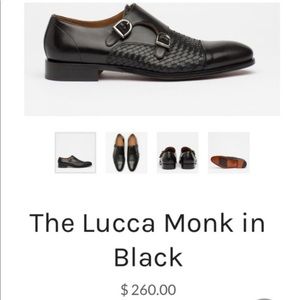 TAFT Men's "Lucca Monk" Black Woven Double Buckle Dress Shoes Size 11.